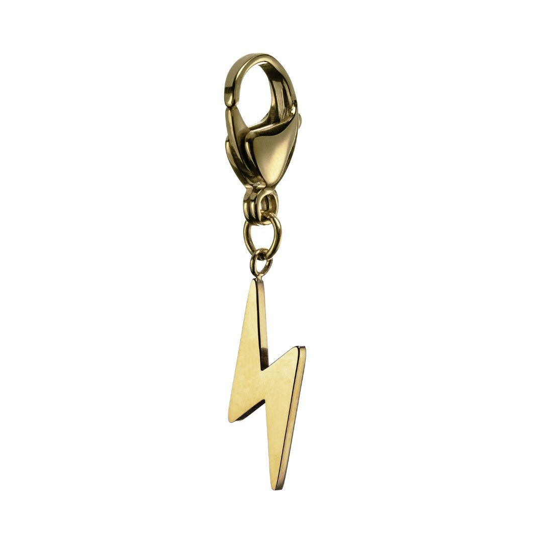 Gold Plated Lightning Bolt Charm